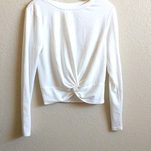 IVOIRE Twist Knot ivory color top